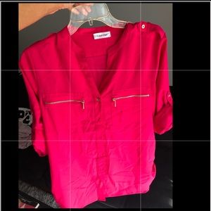 Hot Pink Calvin Klein Blouse